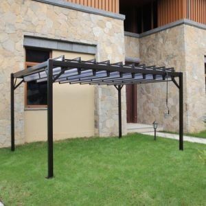 平庭鉄ガイゼボ 屋外 PVC 覆い金属ガイゼボ