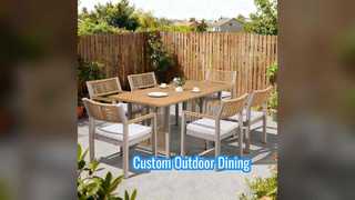 アウトドアダイニングセットカスタムカラーアルミフレーム