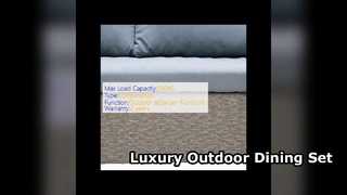 屋外用籐セクショナルソファ ホテルリゾートダイニングセット